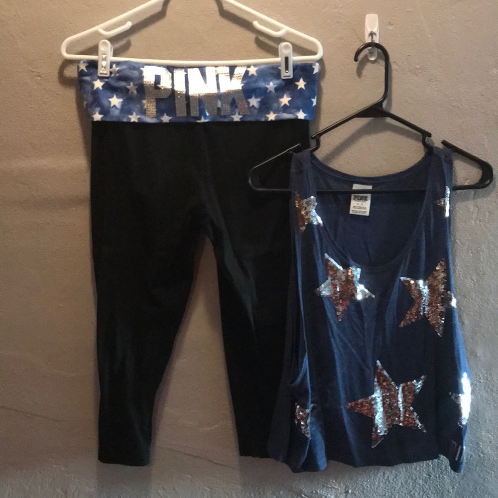 Pink Brand Cropped Leggings & Tank